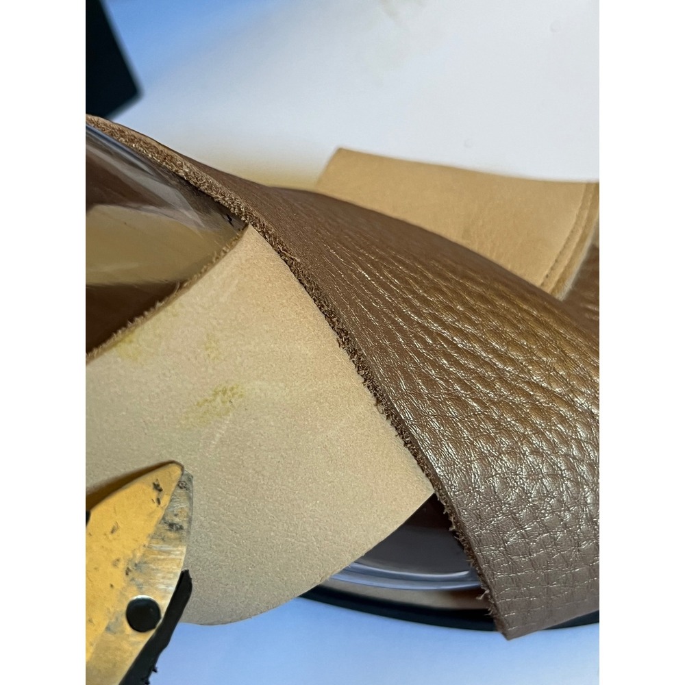 Arche Metallic Gold Leather Crossover Sandals Block Heel Slingback Size 9.5 / 41 - Picture 7 of 10